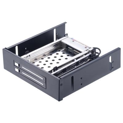 China Unestech 525 aluminum 2.5 inch hot swap dual drive bay sata hard drive enclosure for sale