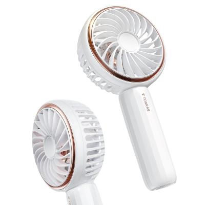 China Lightweight Portable Ultra-silence High Capacity Battery TORRAS Fan New Mini Hand Held Fan With USB Rechargeable Battery for sale