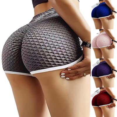 China Custom Running Women Yoga Soild Ladies Anti-wrinkle Beauty Shorts Hot Honeycomb Tik Tok Sports Shorts for sale