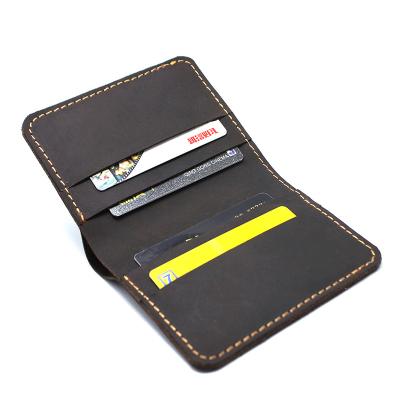 China W8018 Vintage Anti-theft Original Leather Men Handmade Wallet for sale