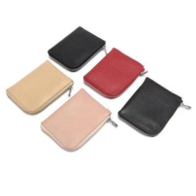 China y115 fashion men women scare credit card coin case leather wallet with zipper for sale