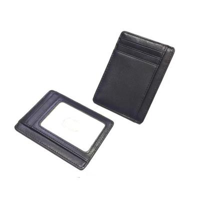 China Fashion y114 Smooth Leather RFID Blocking ID Credit Card Holder for Men's Business for sale