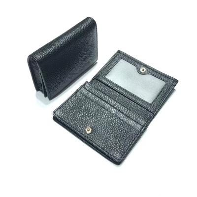 China Y110 Fashion Business Leather Gift Credit Men Leather Card Holder With Button for sale