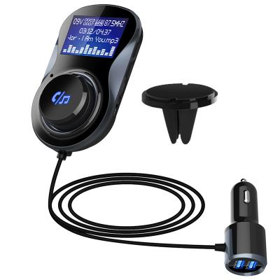 China Dual USB Port FM Transmitter Radio Car Kit BT Mp3 Player Fm Transmitter with 1.4inch Screen for sale