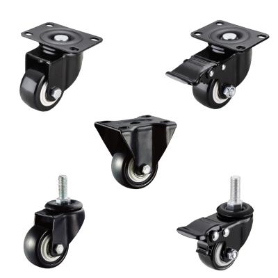 China Other Wholesale Industrial Casters Swivel Wheels Screw Stem Brake Wheel Universal Mute Furniture Wheel for sale