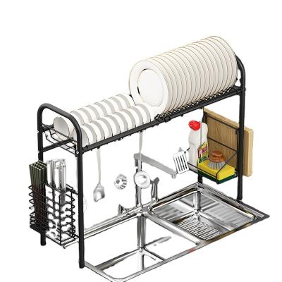 China Chinese Kitchen Storage Rack Sink Draining Bowl Rack Sink Table Wash Dish Rack for sale