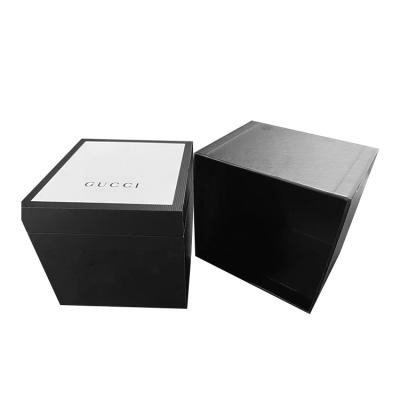 China Custom Top Selling Luxury High Quality Custom Box Logo Black Cardboard Paper Gift Packaging Watch Packaging Box for sale