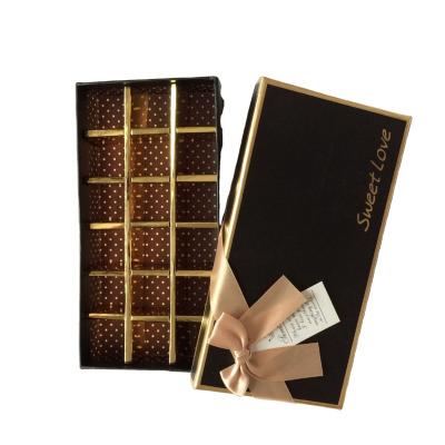 China High Quality Recyclable Custom Logo Exquisite Recyclable Chocolate Packing Box With Ribbon For Sale for sale