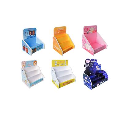 China Recycled Materials China Supplier Custom Corrugated Stand Box Cardboard Display Counter Paper Retail Item for sale