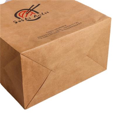 China Good Quality Custom Eco Friendly Disposable Logo Printed Kraft Paper Bag Packaging Paper Bag With Handle for sale