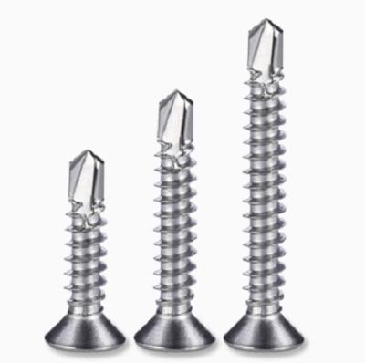 China Pan High Performance New Fashion Galvanized Lower Price Serrated Flat Head Csk Self Drilling Screw for sale