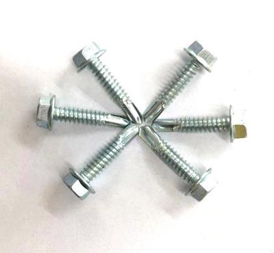 China Pan Flat Head Hex Head Carbon Steel Self Drilling Screw EPDM PVC Gasket for sale