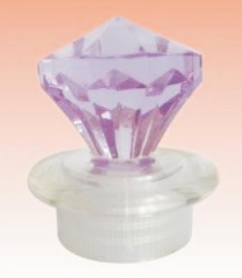 China Perfume Capsule Patented 24/410 Unique Diamond Shaped Plastic Acrylic Clear Cosmetic Screw Jar Lid For Fragrance Fragrance for sale