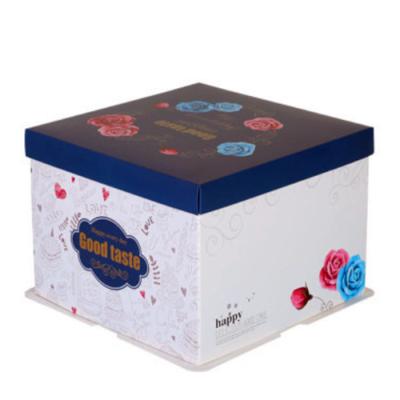 China Recyclable Custom Printing Design Cake Paper Gift Box for sale