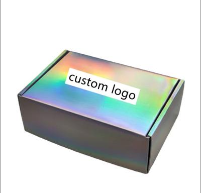 China Handmade Glossy Color Folding Cardboard Box, Foldable Custom Packaging Paper Box, Hologram Paper Box With Logo Printing for sale