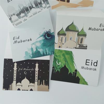 China Europe 2022 New Eid Mubarak Eid Greeting Cards Thanks Islamic For Holiday Creative Greeting Cards Set With Envelope Greeting Cards for sale