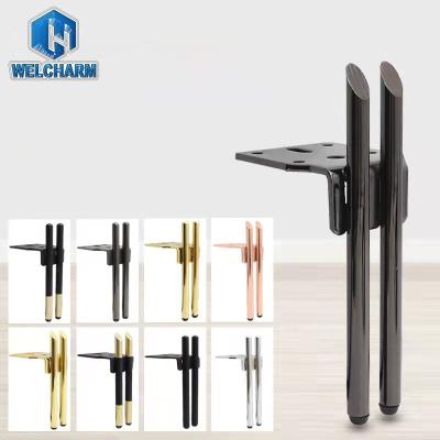 China Modern Black Gold Metal Leg Custom Furniture Iron For Modern Metal Furniture Legs Sofa Legs For Furniture for sale