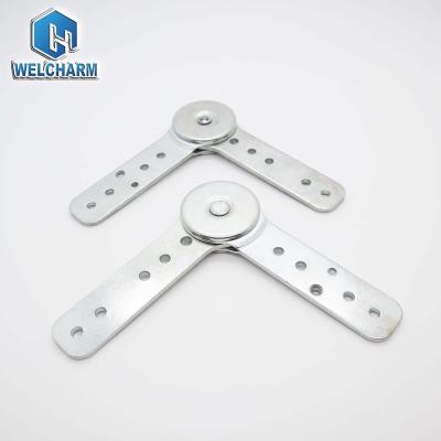 China Factory Made Modern Chrome Adjustable Plate Headrest Mechanism Extended Furniture Hinge for sale