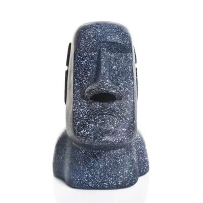 China Interior home decoration creative decoration for home Easter Island Moai face stone made in polyresin used for tissue box on dining table for sale