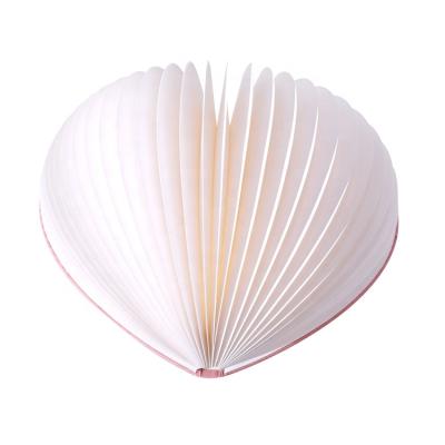 China Heart Shaped Folding Reading Book Light Bedroom Lamp Living Room Lamp Factory Wholesale Touch Control Various Colors for sale