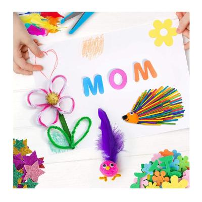 China Home Decor 1500+ Assorted Set of Kids Arts and Crafts Consumables for Kids Craft DIY Crafting Homeschool Kit for sale