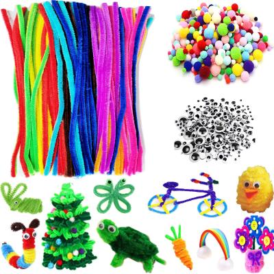 China Home Decor 500pcs Pipe Removers Craft Set Googly Eyes DIY Self Adhesive Pom Poms Art Craft And Wiggle for sale