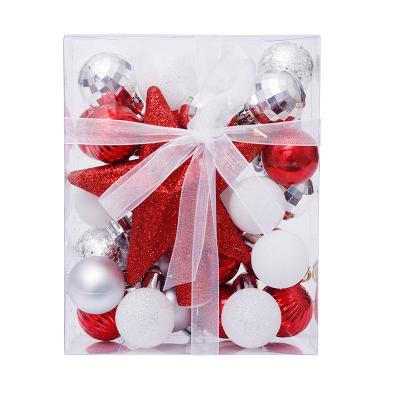 China PS 30pcs Plastic Christmas Tree Decoration Baubles Set Unbreakable Christmas Balls Ornaments For Christmas Xmas Tree for sale