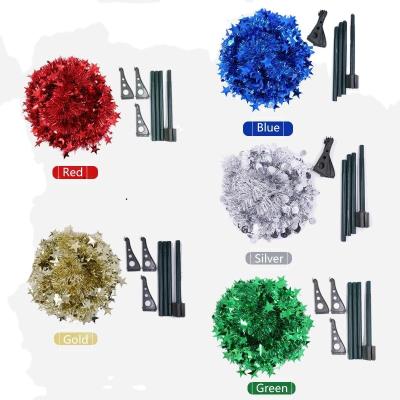 China PS Plastic Artificial Christmas Tree With Lights Lapsible Colorful Sequin Crayon Artificial Trees Decorations For Apartment Home Party for sale