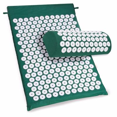 China Back Body Neck Pain Relief Acupressure Mat and Pillow Set for sale