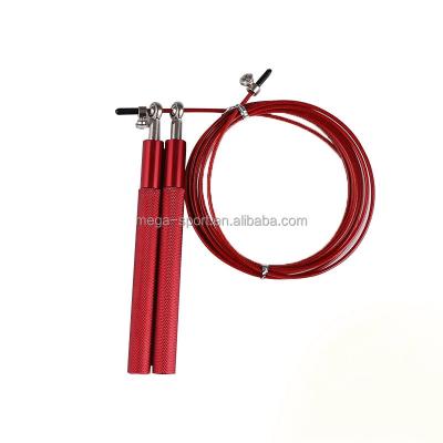 China Home Hot Sale Exercise Fitness Handle PVC Workout Weighted Jump Rope Coated Logo Steel Wire Adjustable Speed ​​Skipping Rope for sale