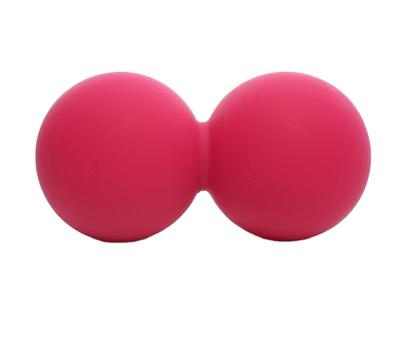 China Dual Therapy Lacrosse Ball Silicone Gym Peanut Massage Ball for sale