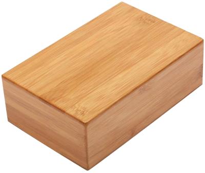 China Custom Yoga Exercise Logo 3*6*9 Inch Natural Bamboo Yoga Block for sale