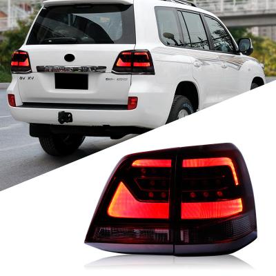 China For LandCruiser 2008-2015 Land Cruiser LC200 V8 LED Tail Set Backlight Light Red And Black Replacement for sale