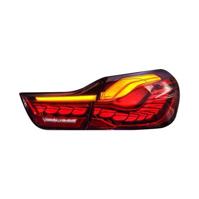 China black & Red Style LED Tail Lights For BMW 4 Series With Drive Lights Flame Turn Singnal Taillights for sale