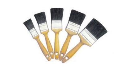 China Natural Black Bristle Paint Brush Double Boiled 60mm 80mm for sale