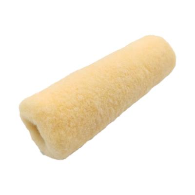 China Yellow Blended Fabric 7 Inch Refillable Paint Roller With Handle for sale