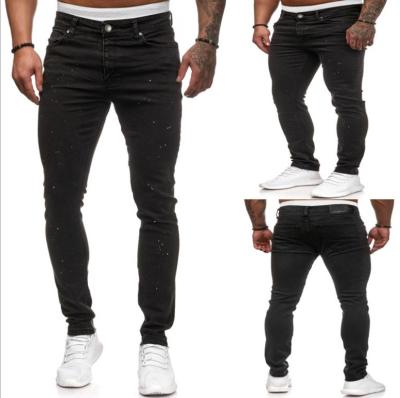 China Hot Sale QUICK DRY Mens Skinny Jeans With White Dot Decoration for sale