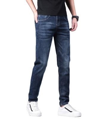 China Japanese Style Autumn Winter Spring Simple Blue Washed Straight Men's Breathable Jeans for sale