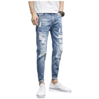 China Breathable Distressed Design Ripper Mens Jeans Skinny Pants for sale