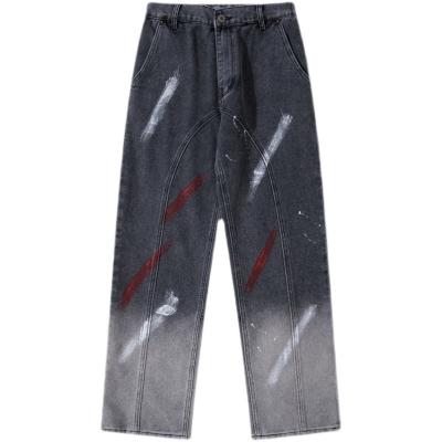 China 2022 New Design Mens Pants Men Hip Hop Style Young Breathable Loose Jeans for sale