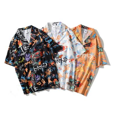 China Tropical Custom Men's Luxury Anti-Pilling Beach Shirts Mens Slim Beach Tee Shirt Button Up Beach Shirt for sale