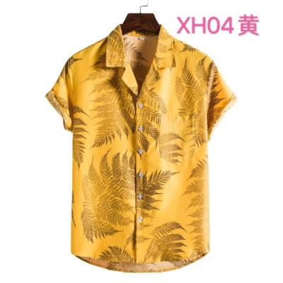 China Anti-pilling Shirts Men's Summer Beach Hawaiian Shirt Short Floral Beach Breeches Casual Shirts for sale