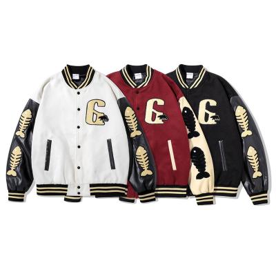 China Anti-wrinkle varsity basketball jacket varsity leather jackets camouflage varsity jacket for sale