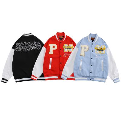 China Anti-wrinkle jacket varsity jackets college sleeves sublimation genuine leather varsity jacket for sale