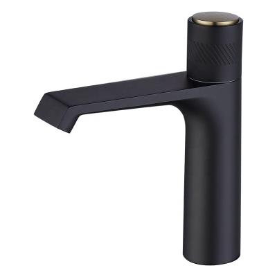 China Brass Metered Faucets Amazon Basin Water Faucet With Knob Control Sink Vessel Bathroom Faucet Mixer Top Deck Mounted Hot Sale Black Single Handle for sale