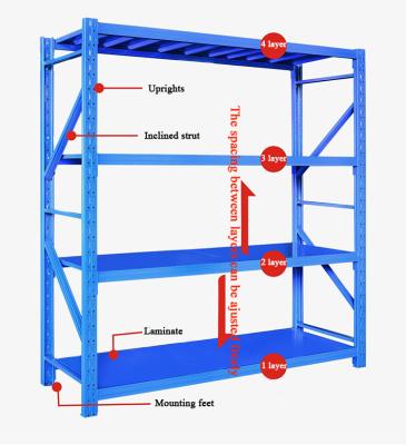 China Corrosion Protection Shelving Storage Warehouses Metal Shelving Medium Duty Rack For Sale for sale