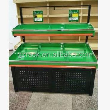 China Single side or double side steel fruit and vegetable display rack for sale