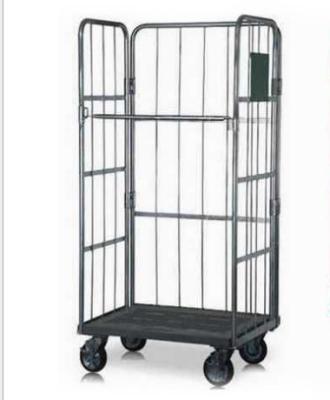 China Corrosion protection logistics trolley with 4 wheels applicable in roll logistics warehouse foldable and stackable container for sale