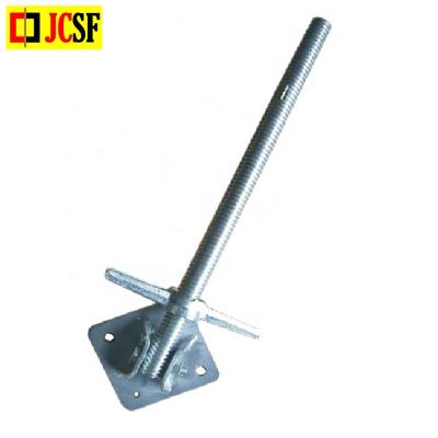 China As Customers Request Q235 Swivel Screw Jack Universal Ringlock Cuplock Scaffolding Hot Dip Galvanized Adjustable Swivel Jack Base Plate for sale