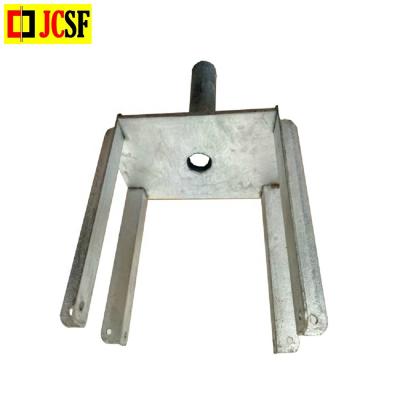 China As Cliernts Request High Quality U Way Scaffolding 4 Fork Steel Frame Parts Scaffolding Factory Main Base Jack Scaffolding Accessory for sale